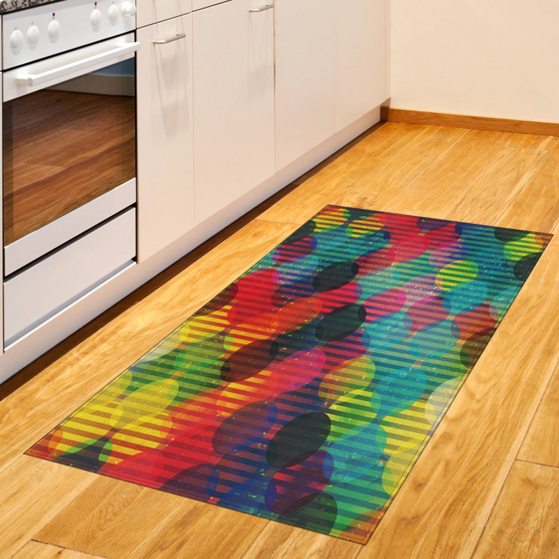 Tapis décoratif numérique à haute densité en fibres de polyester à haute densité, Rectangle 2 pi 7 po x 5 pi