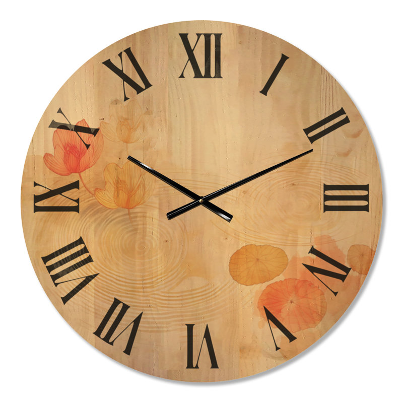 Horloge murale en bois Garden, Medium