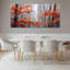 Ensemble de 3 tableaux sur toile représentant un paysage de forêt d'érables en automne-472663672