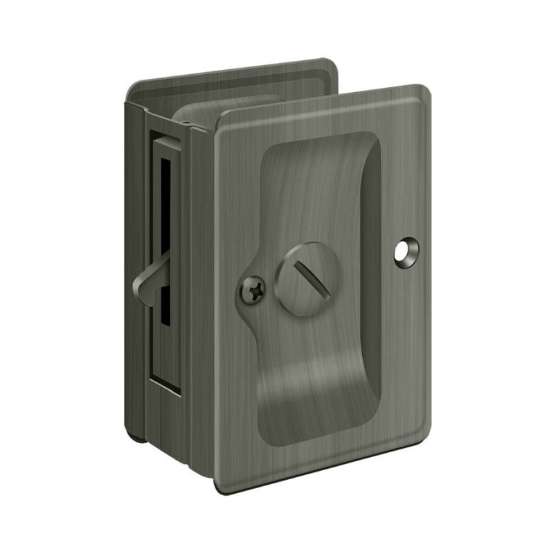Pocket Door Hardware, Antique Nickel