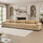 Canapé d'angle modulaire surdimensionné Cloud avec velours côtelé haut de gamme, accoudoirs extra-épais, coussins résistants et 12 coussins décoratifs pour un confort et un style ultimes.-1535994107