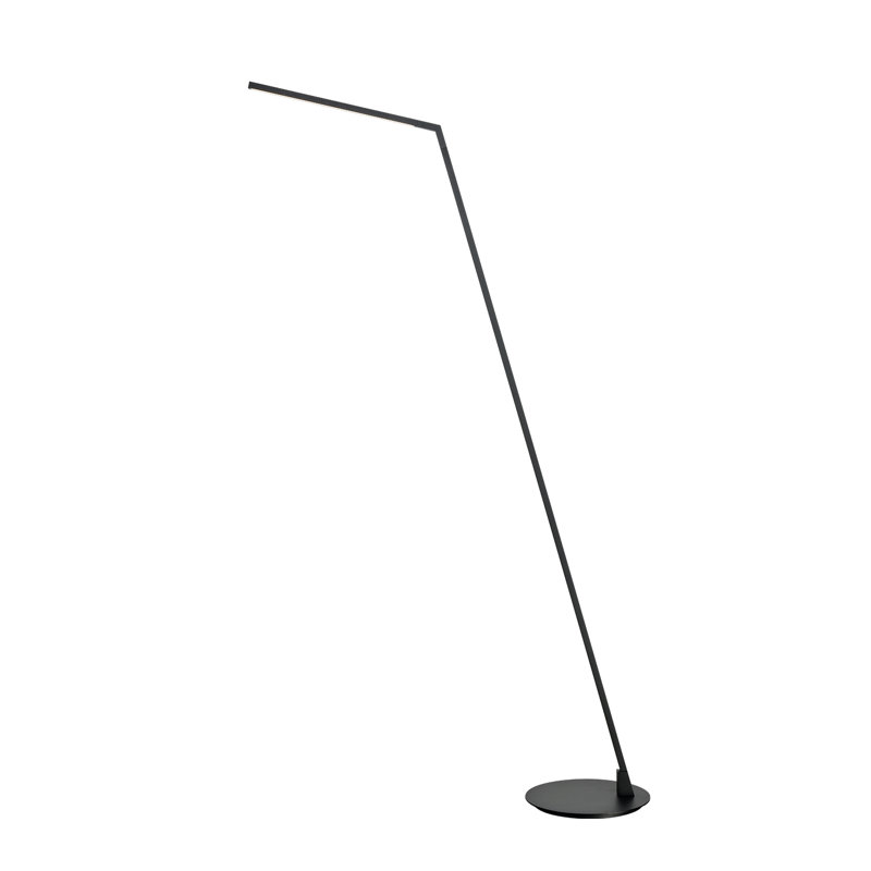 Miter 55.5'' LED Swing Arm Floor Lamp, Black