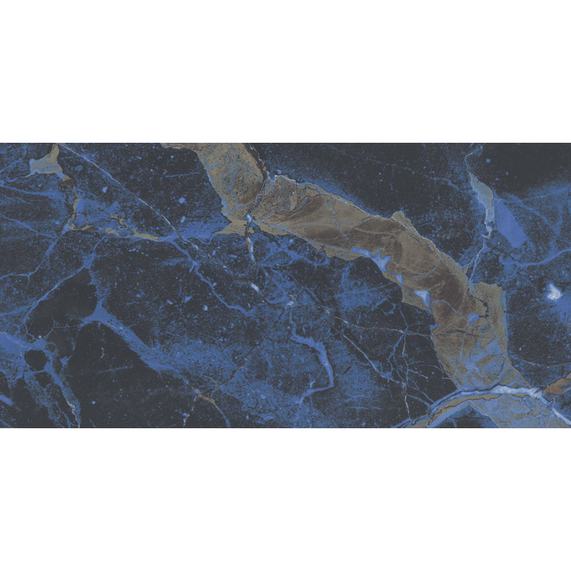 Parkview White 12 in. x 24 in. Polished Porcelain Floor and Wall Tile (15.5 sq. ft./Case), Blue