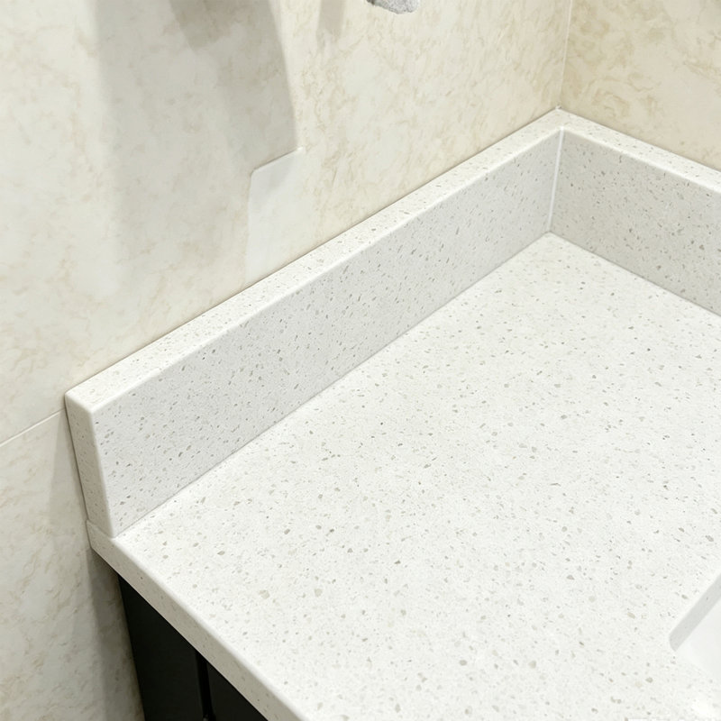 21 inch Terrazzo White Quartz Vanity Side Splash