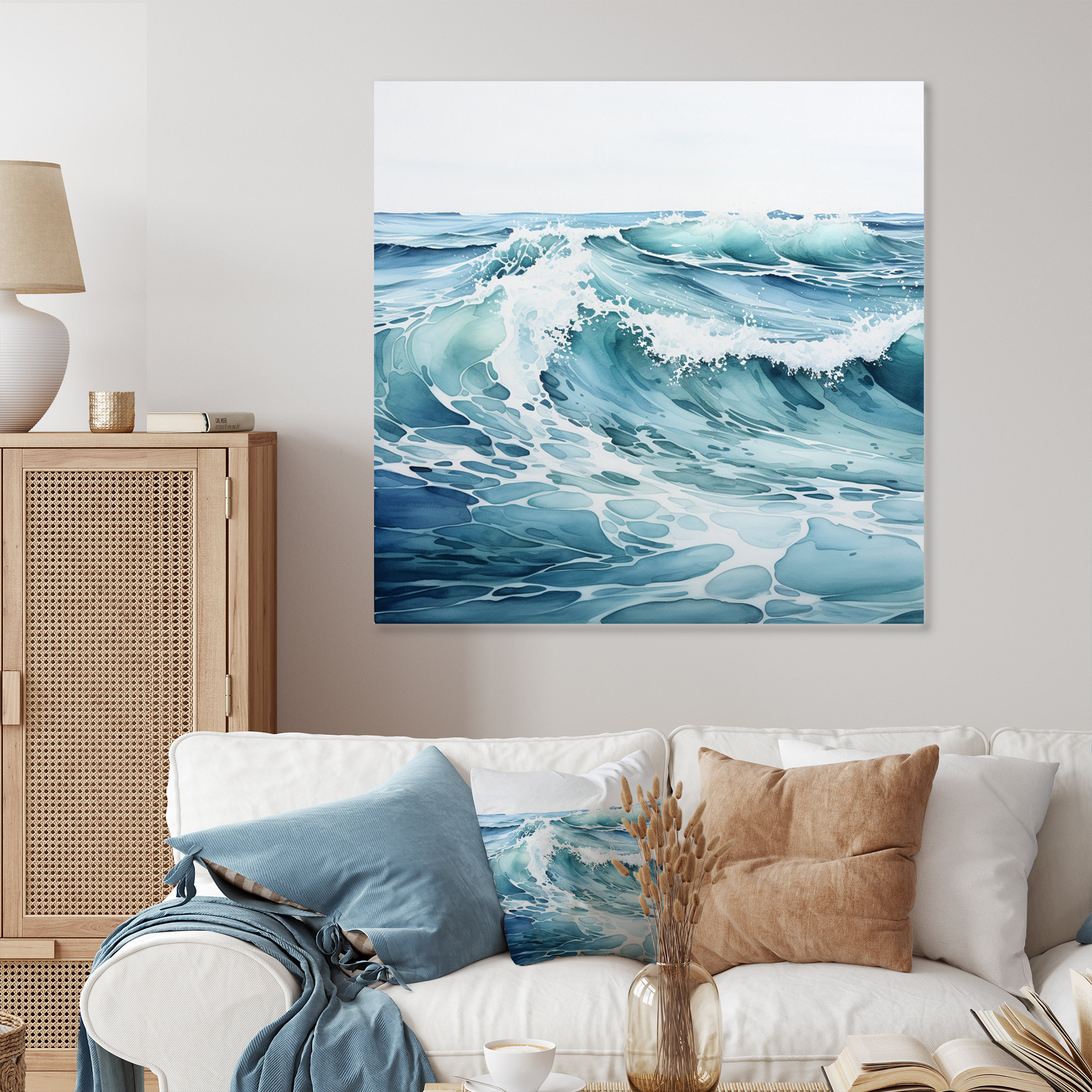 Teal Grey Ombre Shower Curtain, Waterproof Shower Curtains for Bathroom ... - Teal Minimalist Decor