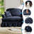 107.1''Mid-Century Chenille 3-Seater Sofa Couch with Ruffled Skirt-1933770162