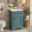 Meuble-lavabo de 20 pouces avec lavabo en céramique, porte à fermeture douce, tablette réglable et support de rangement fixé à la porte - idéal pour les petites salles de bain-1594458497