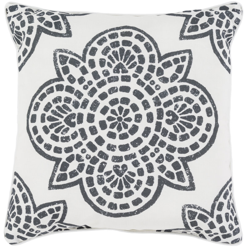 Ayjay Cotton Indoor/Outdoor Use Geometric Throw Pillow, 16" H x 16" W, Burnt Orange