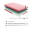 Matelas double et coussin en mousse viscoélastique imprégnée de gel et de charbon rose