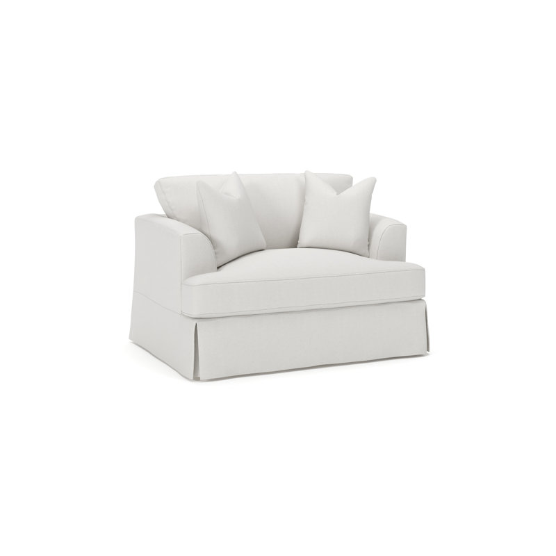 Lucia Slipcovered Chair and a Half, Macarena Beige