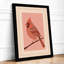 Cardinal on Branch Minimalist - Framed Print-182953372-182953374
