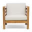 Fauteuil club beige - et imperméable avec fauteuil en bois: structure de coussins de style Mid-Century