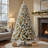 6FT Snow Flocked Prelit Artificial Christmas Tree-52851018-52851016