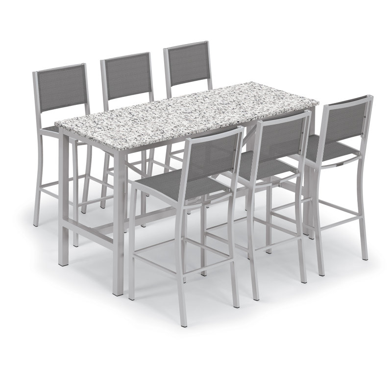 Travira Outdoor Bar Table, Litecore Ash