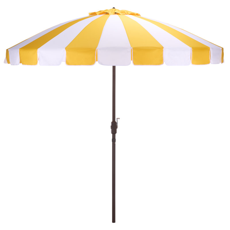 251.99cm Market Parasol, Yellow Stripe
