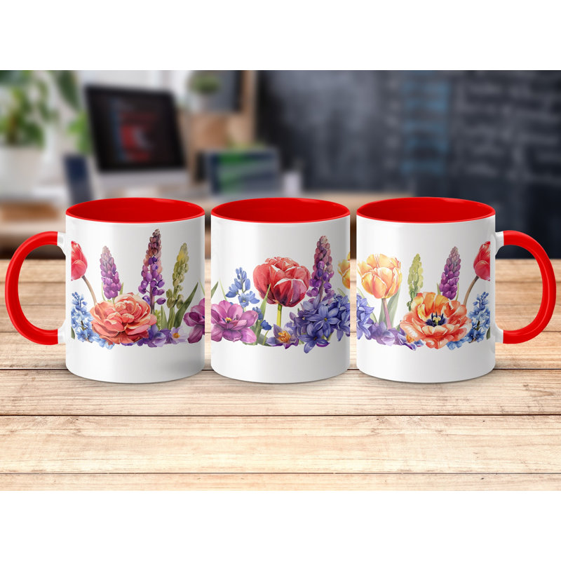 Ceramic Coffee Mug, Red