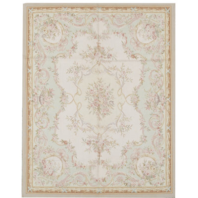 Hand-Knotted High-Quality Beige Area Rug