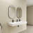 47" Wall Mount Rectangle Vessel Sink With Double Faucet Holes