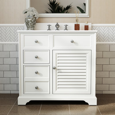 Ensemble de meuble-lavabo simple 36 po avec tiroir Alburtis