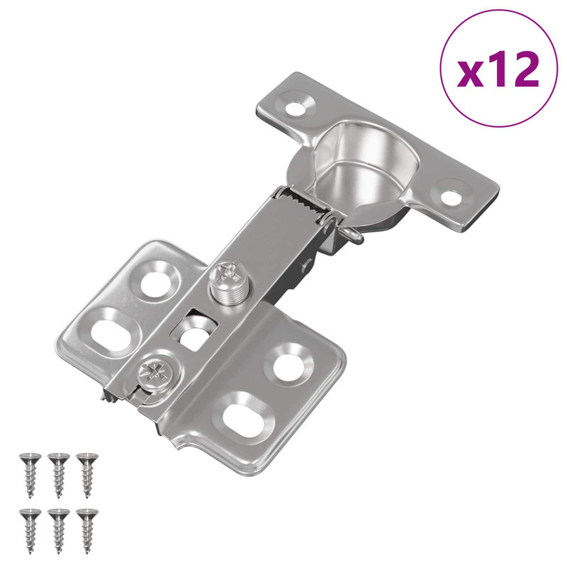Vidaxl Hinge Nickel Iron Hardware Tools Cabinet Accessories Door Components