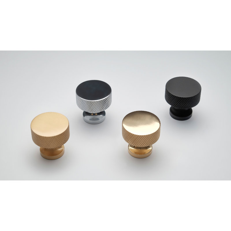 Hazelton 30mm Diameter Cylindrical Knob Multipack, Polished Brass