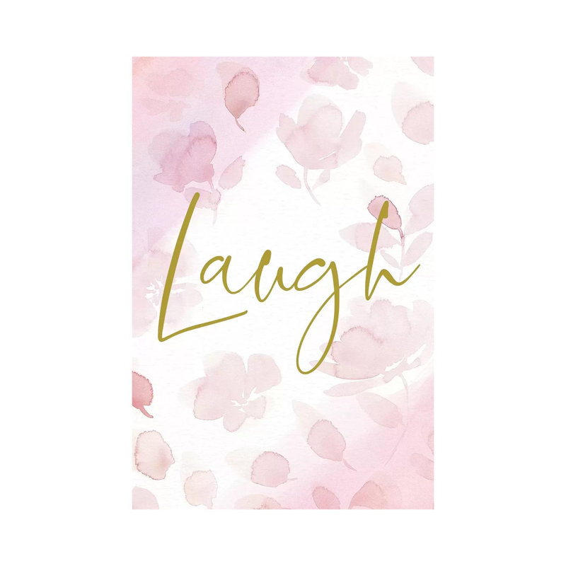 Laugh - Print on Canvas, Wrapped Canvas, 45.72cm H x 30.48cm W x 1.91cm D