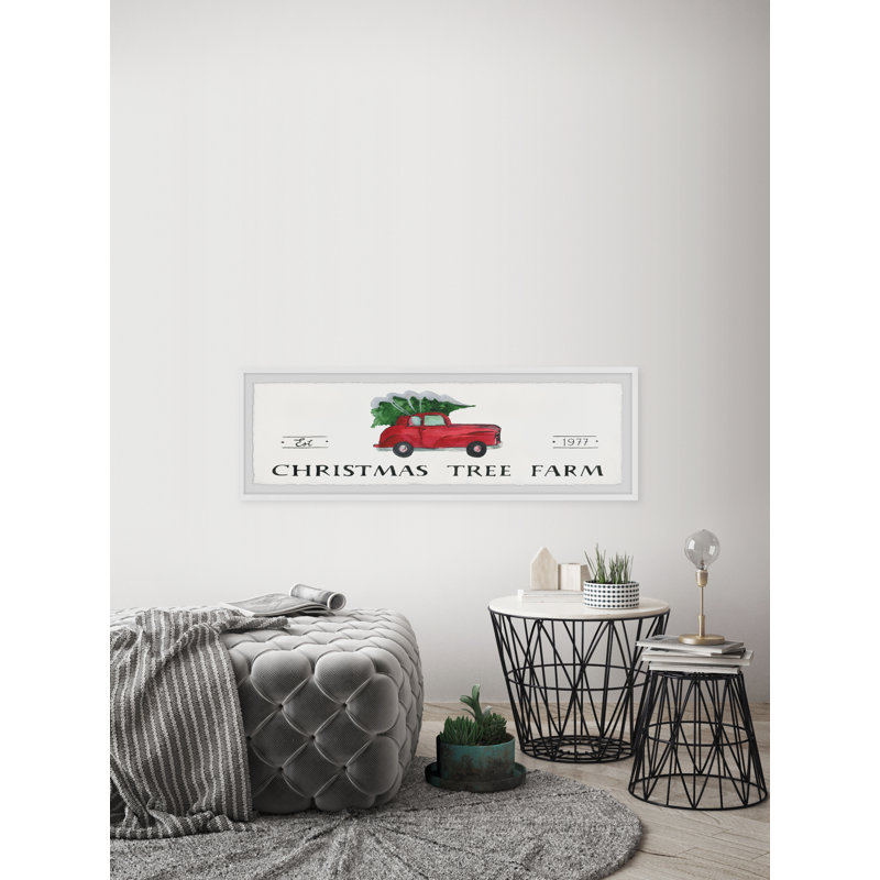 Tree Farm Est 1977 - Single Picture Frame Panoramic Print, 25cm H x 76cm W x 3.81cm D