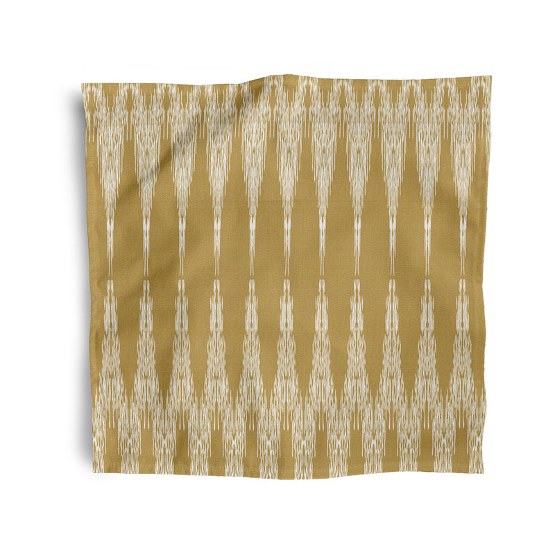 Lachlyn Polyester Geometric Square Napkin, Gold