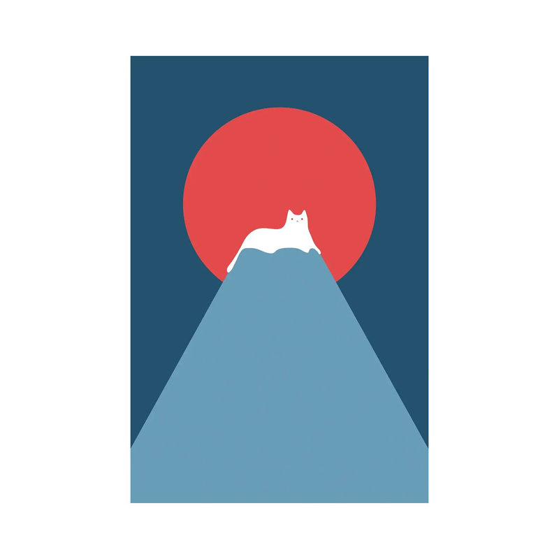 «Cat Landscape XXV III-D» par Lim Heng Swee - impression sur toile tendue, H 26 po x l 18 po x 1,5 po