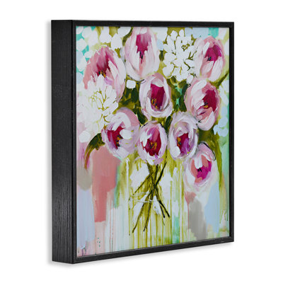 Abstrait grappe de pivoines, estampe numérique, conception par Amanda Brooks