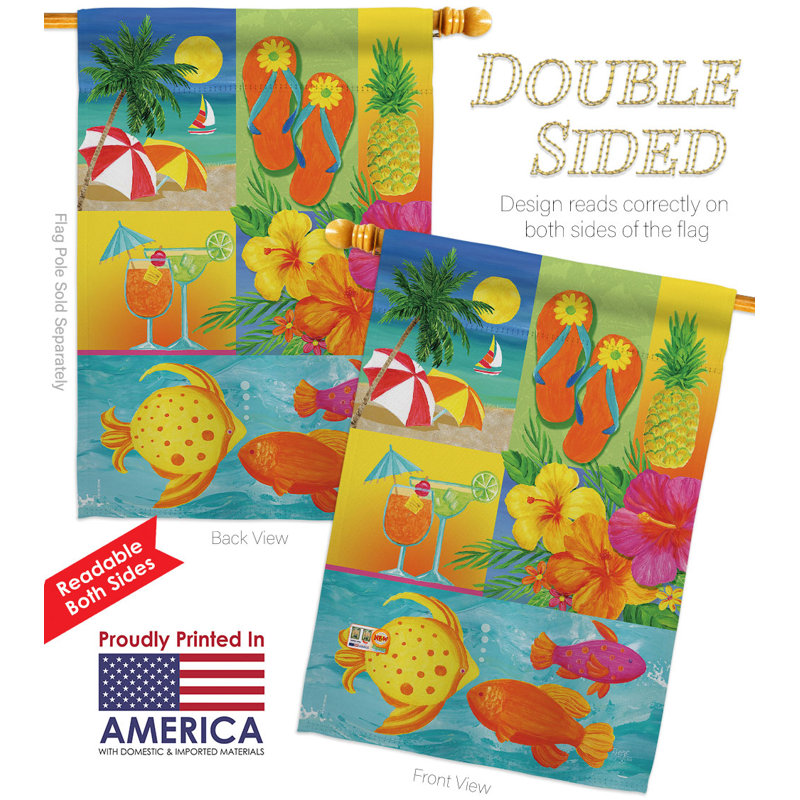 Double Sided 40'' H x 28'' W Polyester House Flag