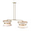 Lustre tambour pour îlot de cuisine 8 lumières Layla