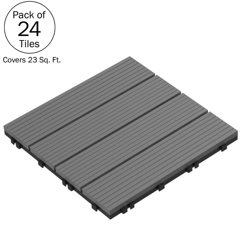 Carreau de terrasse emboîtable L 12 po x l 12 po - Carreaux de patio