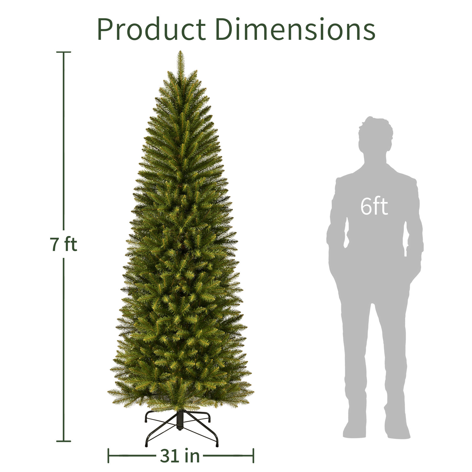 Artificial Christmas Tree, 7' H