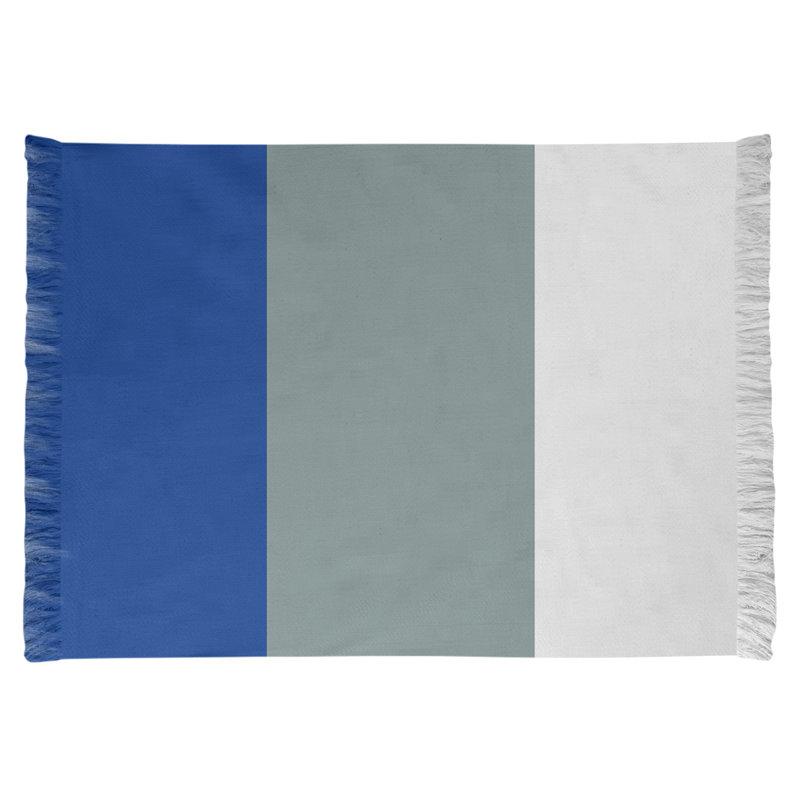Tapis bleu/gris dallas, Non