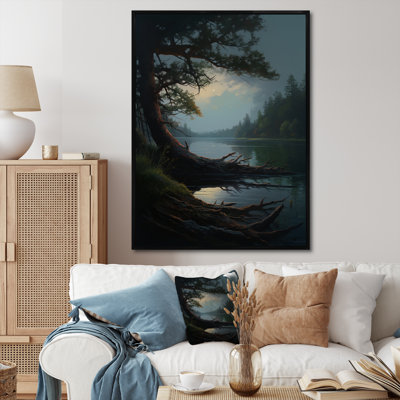 «Mysterious Misty Morning At Lake Fallen Tree», reproduction sur toile