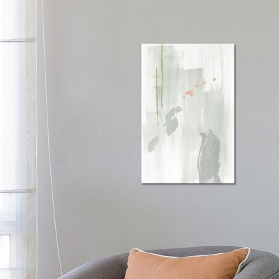 Light Grey Abstract Painting by Nouveau Prints - Wrapped Canvas Print