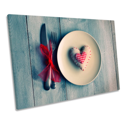 Shabby Elegance Kitchen Heart - Wrapped Canvas Art Prints