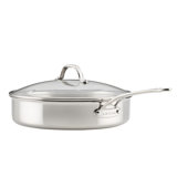 Vanderpump By Anolon Tri-Ply Clad Stainess Saute Pan with Lid, 5-Quart, Stainless Steel