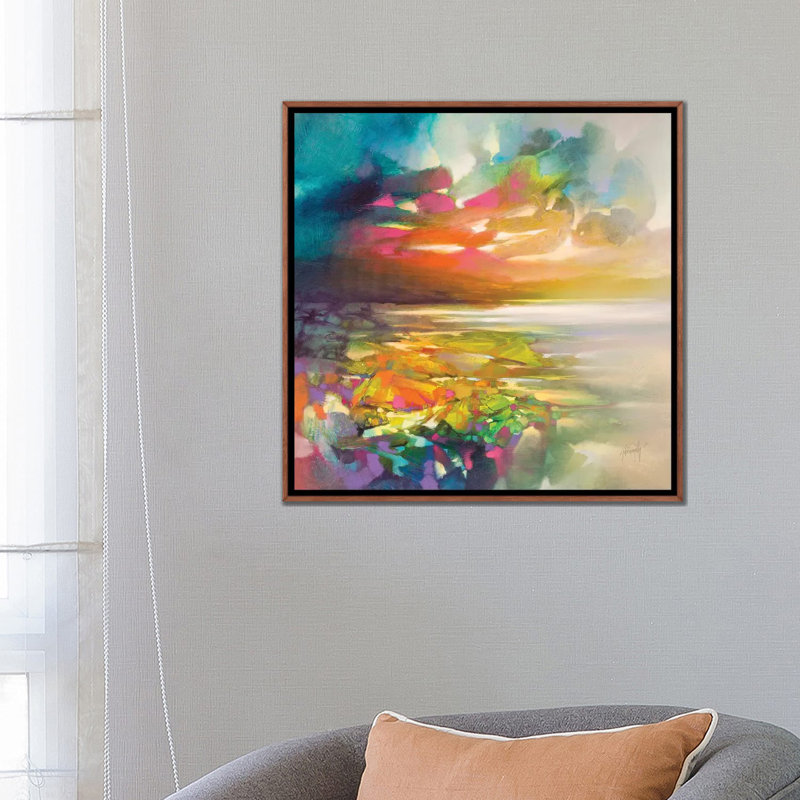 «Overlap» par Scott Naismith - reproduction d'art, Toile classique avec cadre brun, Aucun mat, H 26 po x l 26 po x P 1,5 po