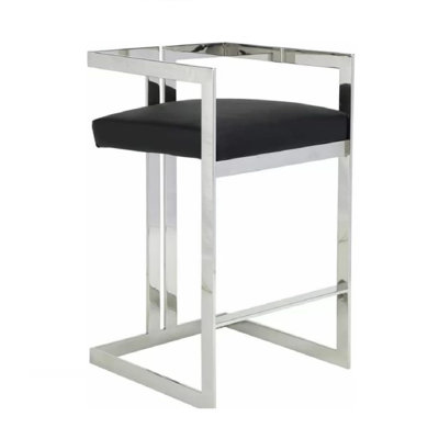 Tabouret de comptoir en cuir Gezina