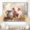 «Milk and Pig Portrait At The Farm I», reproduction sur toile encadrée