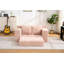 Canapé deux places à compression en mousse à mémoire de forme de 142 cm (56 po), rose, sans assemblage