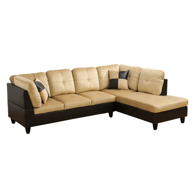 103.5" Wide Microfiber Sofa & Chaise