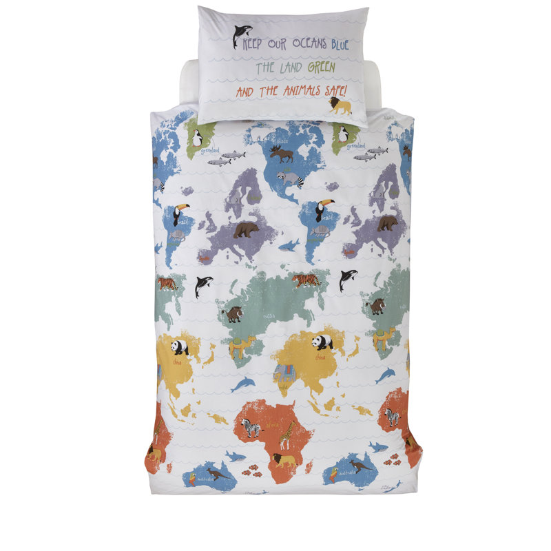 Romy Wildlife Duvet Cover Set with Pillowcases, Double Duvet Cover + 2 Standard Pillowcases