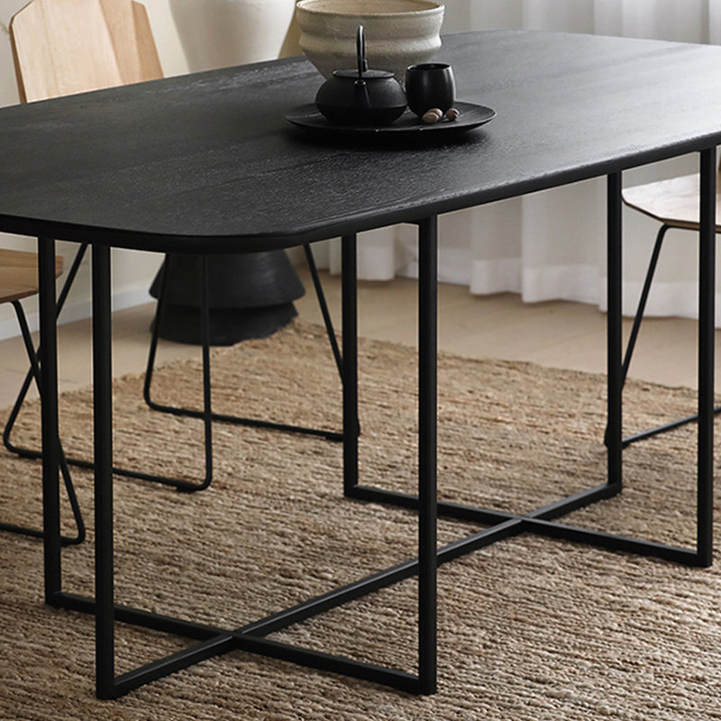 Retro Simple Solid Oak Dining Table.