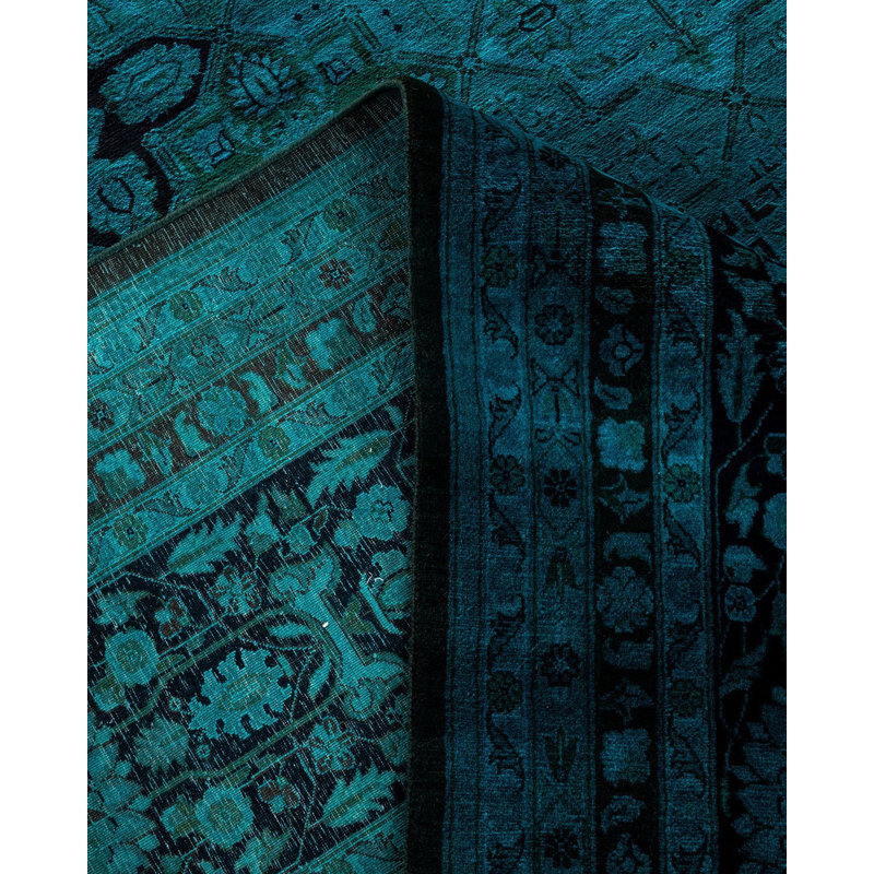 Tapis unique en laine 12 pi 2 po x 18 pi 6 po Saadiq