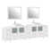 Karson 108'' Double Bathroom Vanity with Engineered Marble Top with Mirror