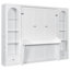 Lit plateforme Murphy avec tablette, armoires latérales, tiroirs et DEL-1066989828