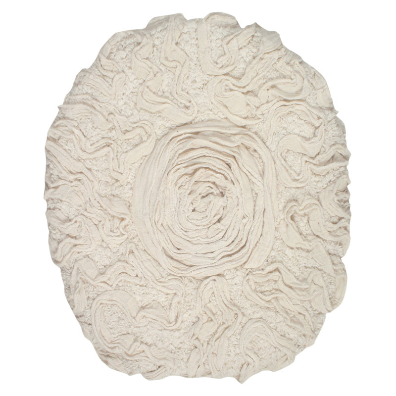 Couvercle de toilette 100% coton Homeka Weavers Franciska - 18 po x 18 po, Ivoire